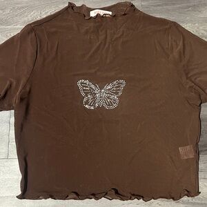 Brown transparent shirt